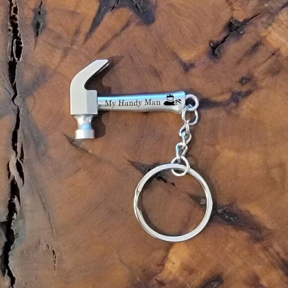 Personalized Wrench, Hammer, or Crescent Wrench Keychain - Engraved Keychain - Picture 2 of 4